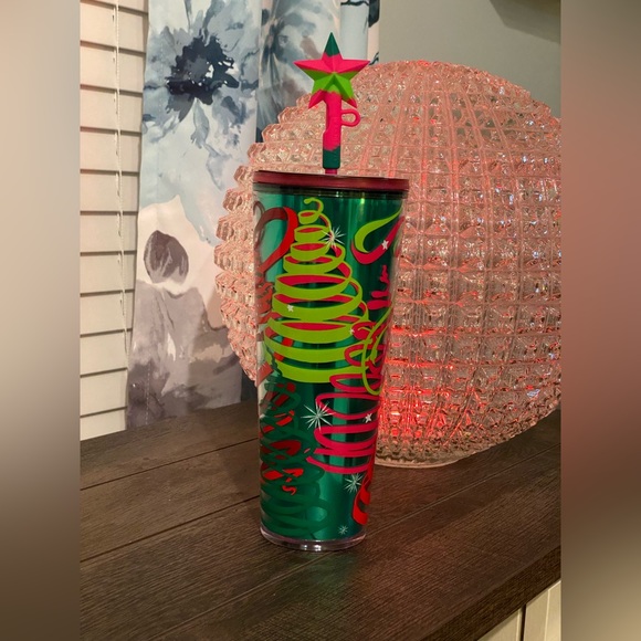 Starbucks Holiday 2023 Tumbler with Star Straw Topper New - Picture 2 of 13